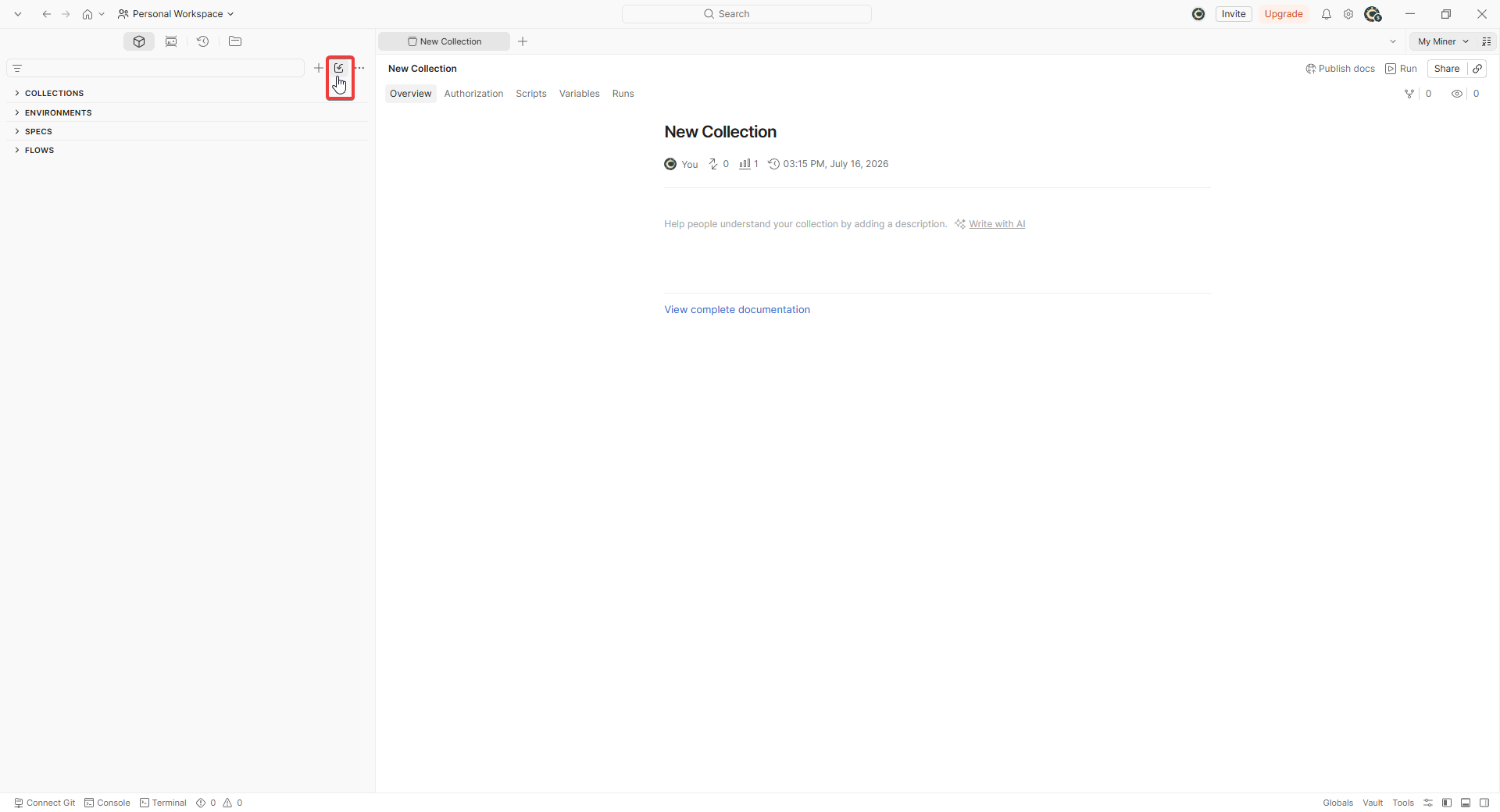 Importing the API specification into Postman
