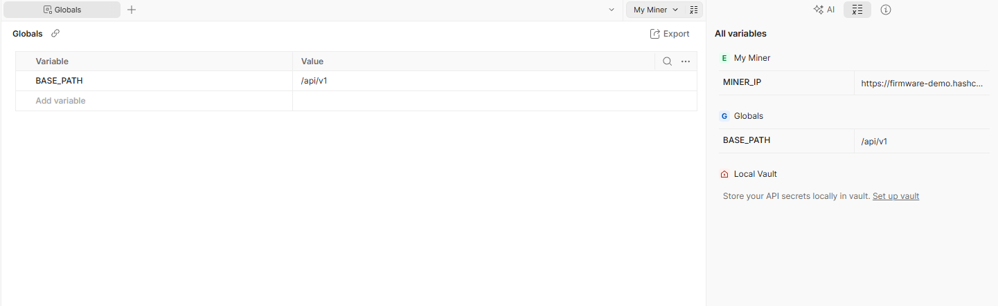 Setting up a global variable in Postman