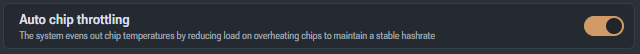 Danger Zone settings block