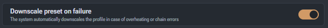 Auto Re-tune on Chain Break setting