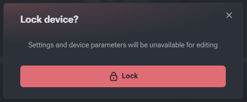 Lock confirmation dialog