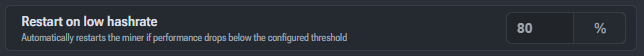 Max. Number of Restarts setting