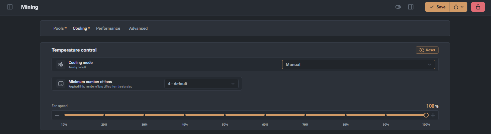 Auto cooling mode