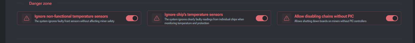 Ignore Non-functional Temperature Sensors setting