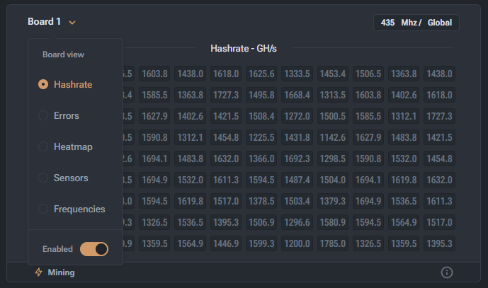 Advanced settings tab