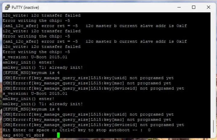 ENV Loading Message